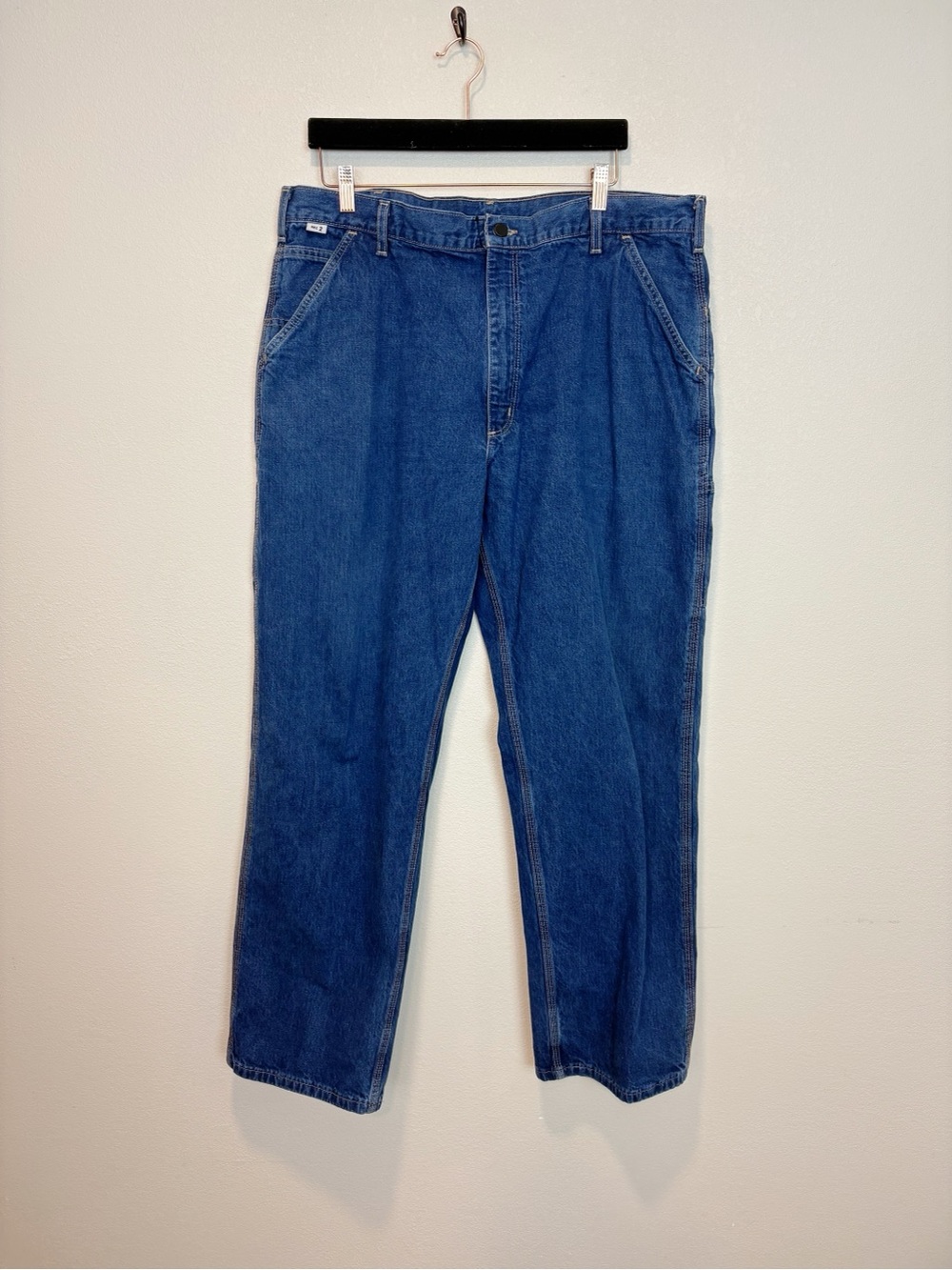 Carhartt FR Men's Straight-Leg Jeans in Dark Blue Denim Flame Resistant 40x32